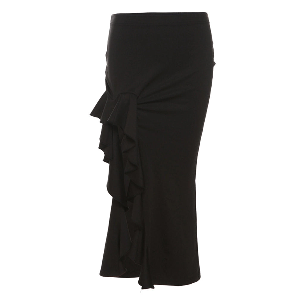 Black Ruffle Skirt