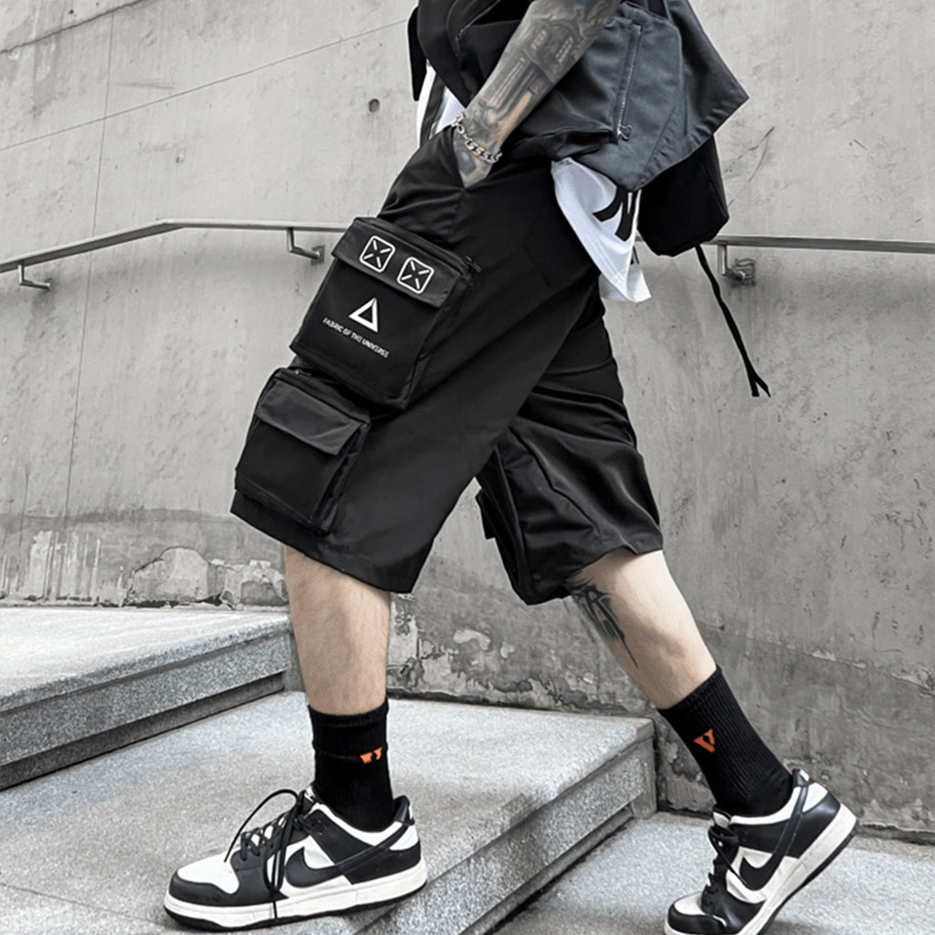 Utility Pockets Techwear Shorts