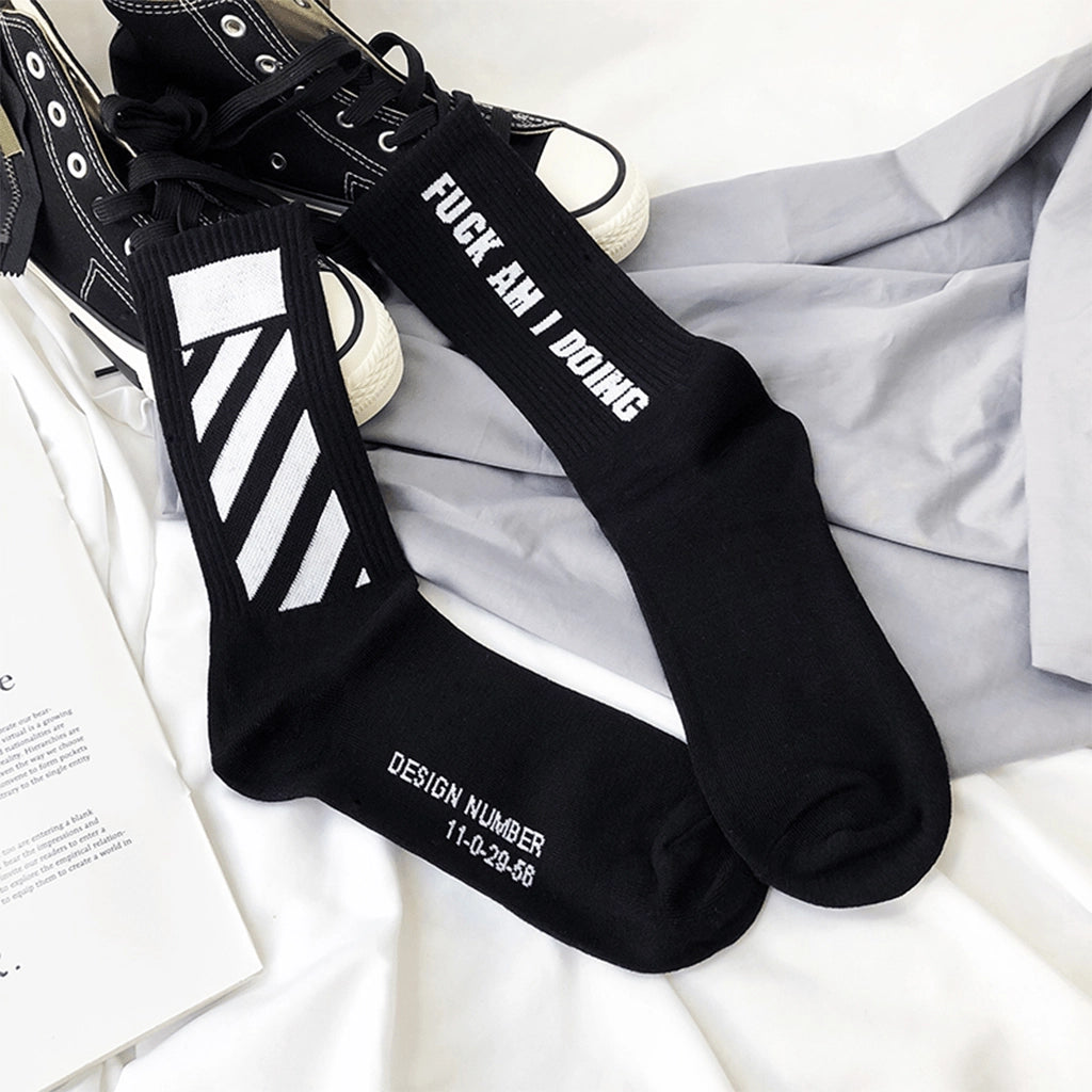 Black Streetwear Socks