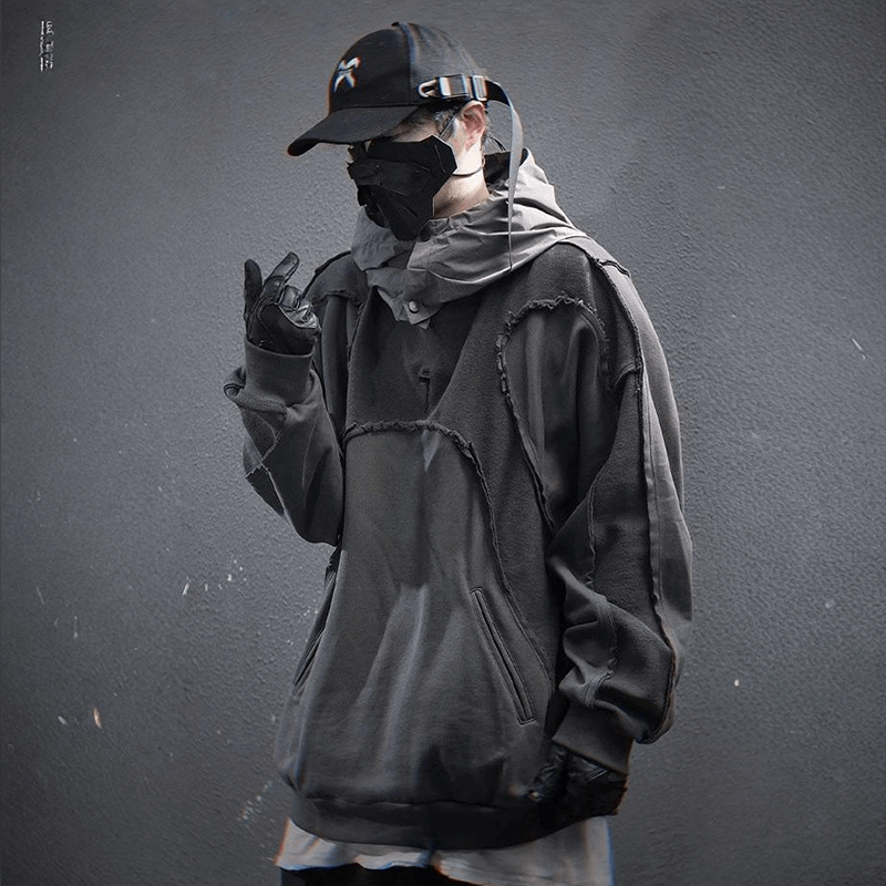 Black Techwear Hoodie