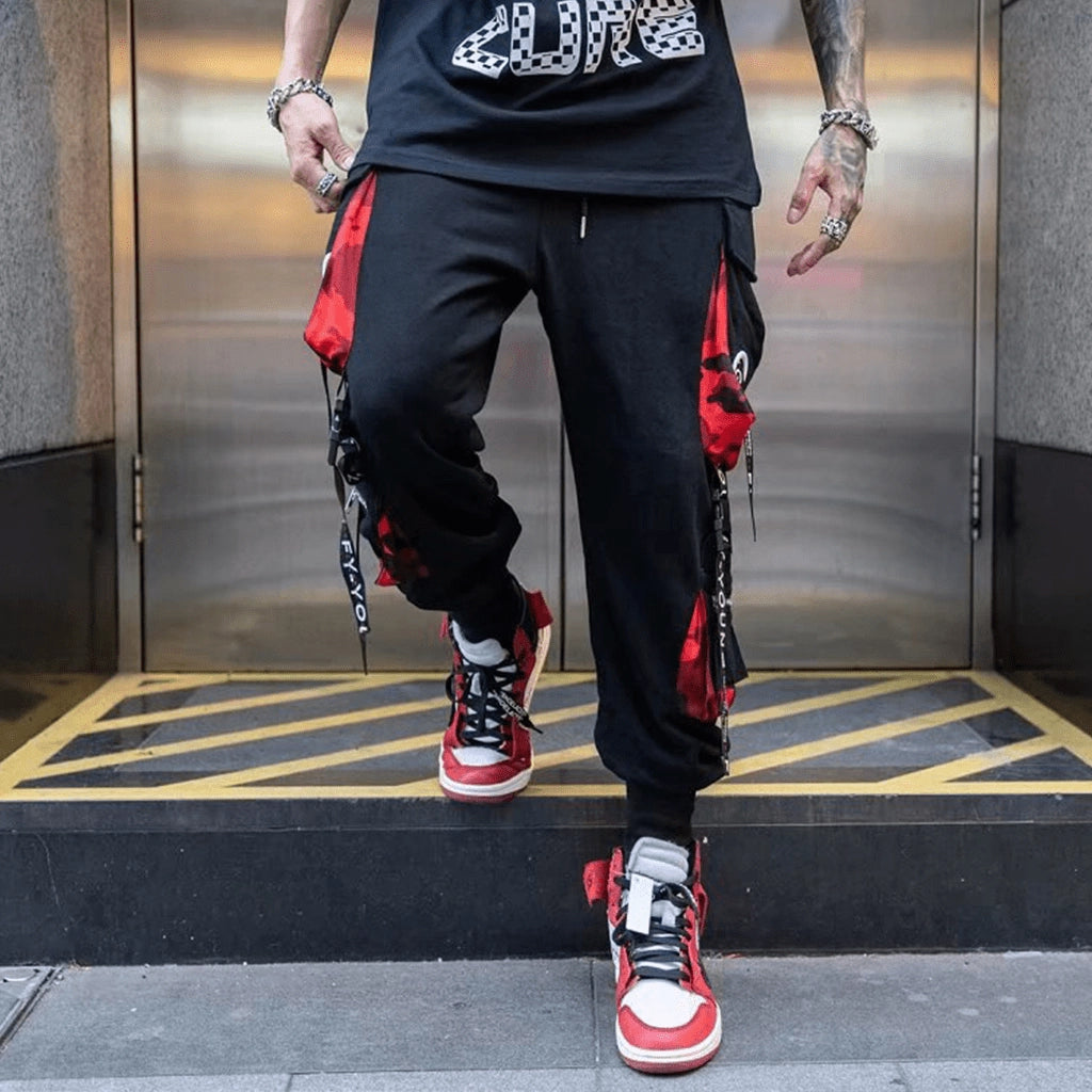Red Camo Techwear Pants