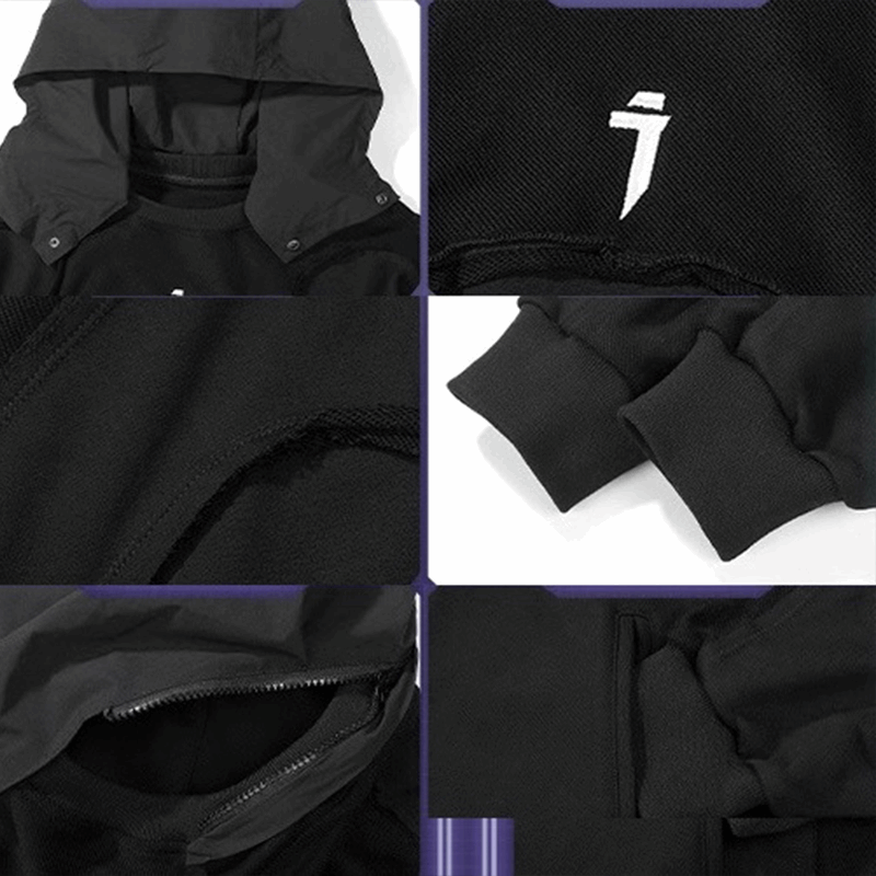 Black Techwear Hoodie