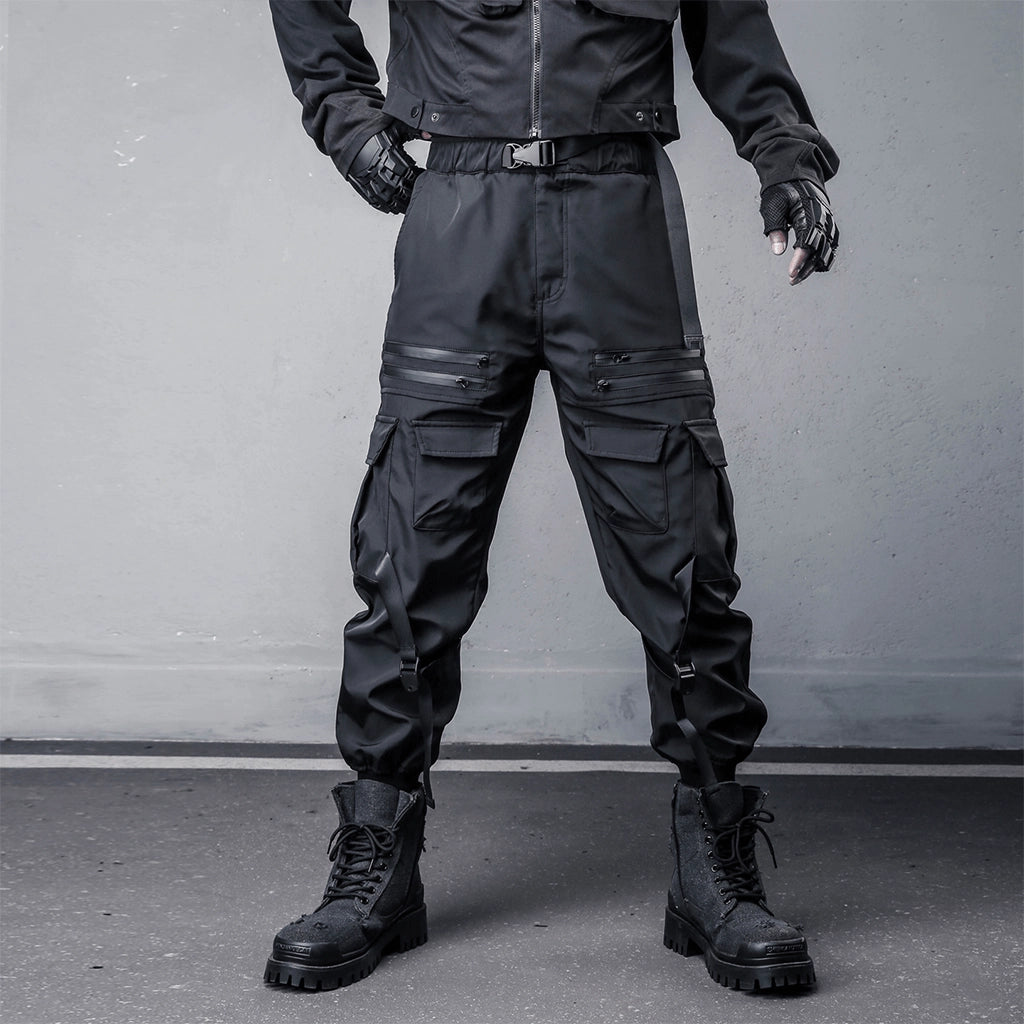 Cyberpunk Black Tactical Joggers