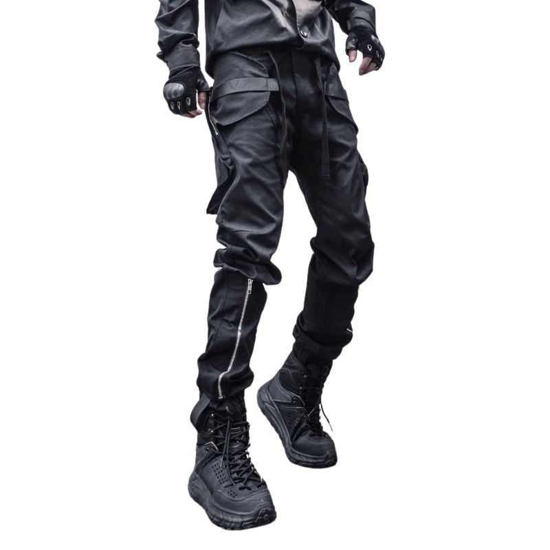 Black Techwear Cargo Pants