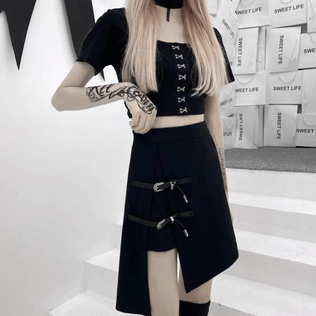 Asymmetrical Techwear Skirt