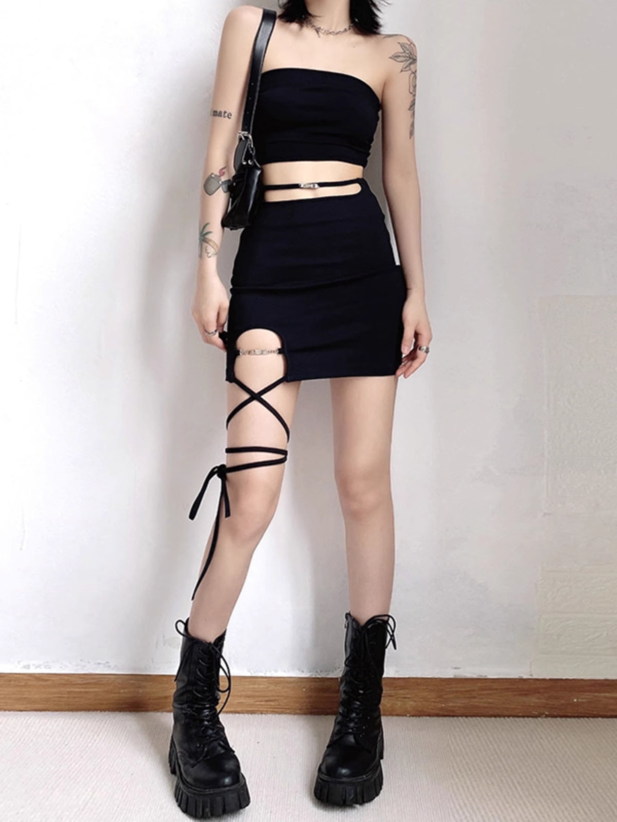 Hollow Mini Skirt