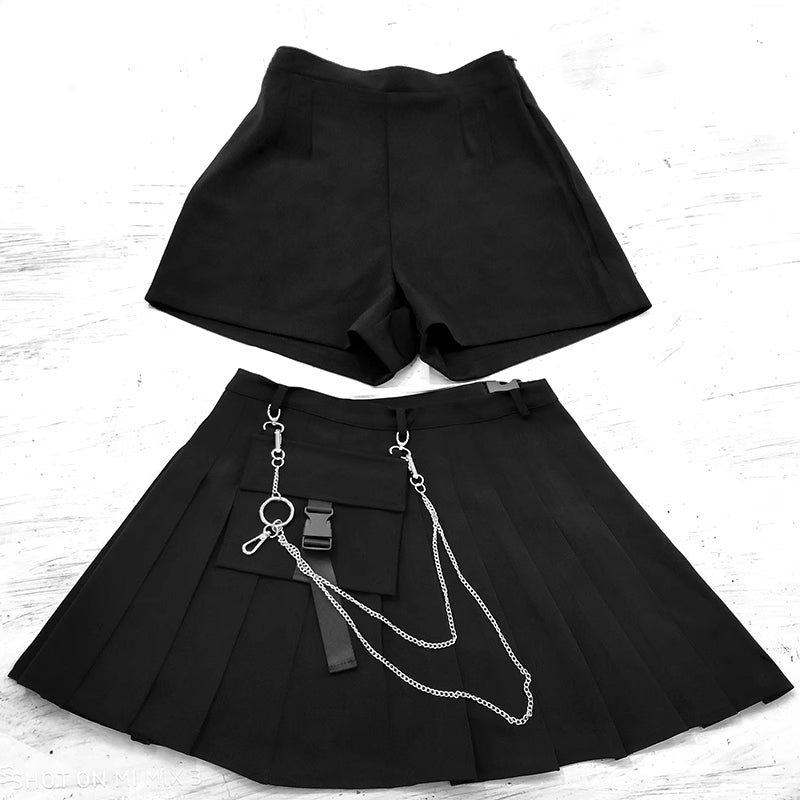 Pleated Two-piece JK Skirt Set