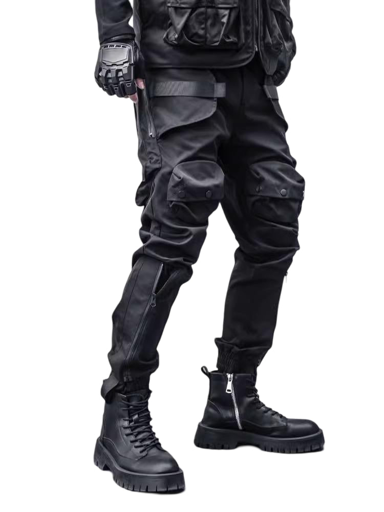 Zippered Techwear Cargo Pants