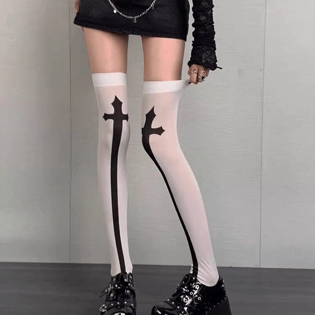 Gothic Cross Socks