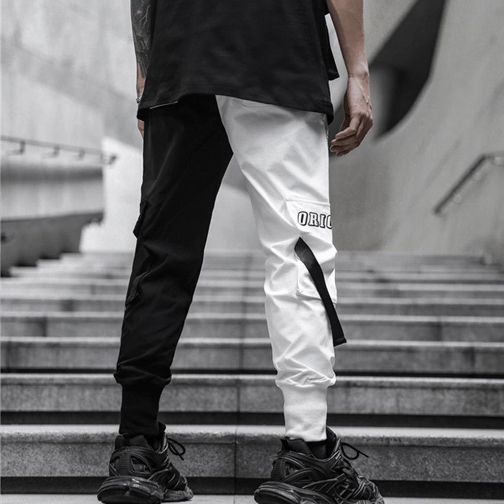 Black White Cyberpunk Joggers