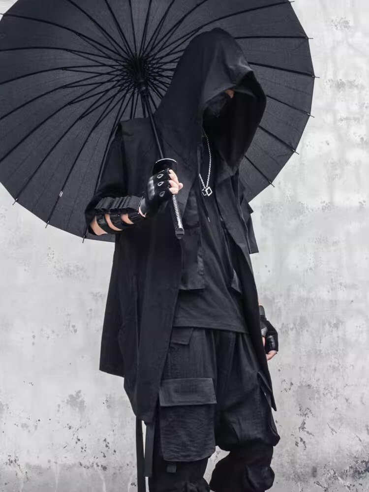 Black Sleeveless Cloak