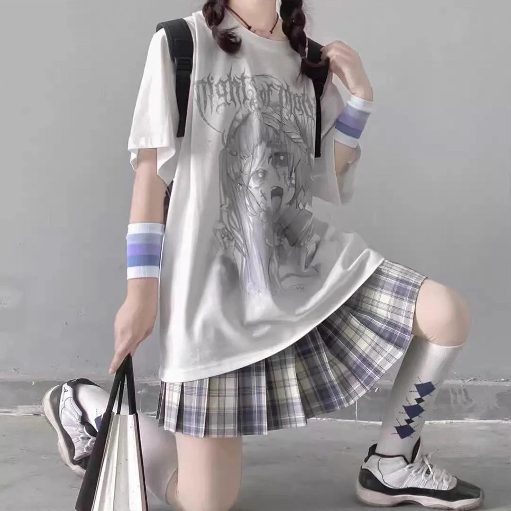 White Gothic Anime Tee