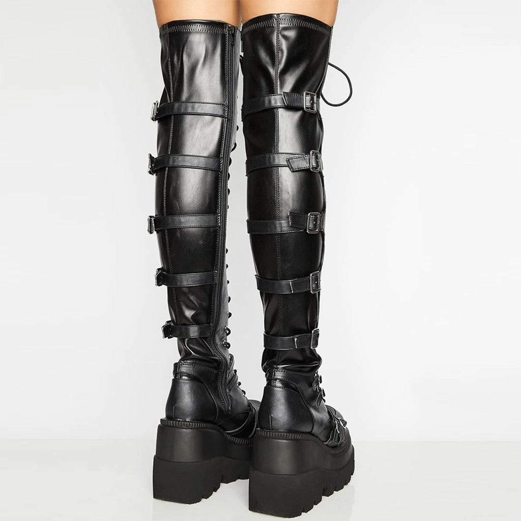 Gothic Thigh-High Boots