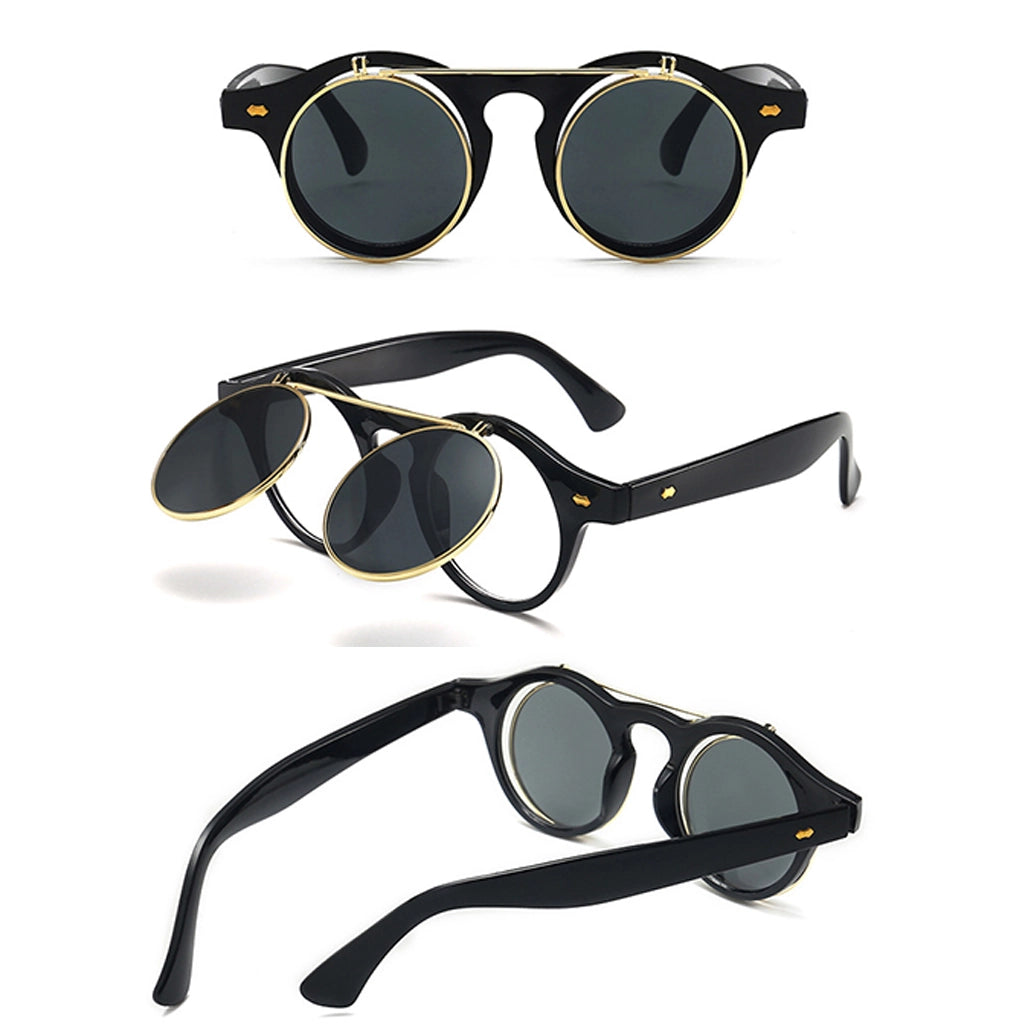 Steampunk Flip-Up Sunglasses
