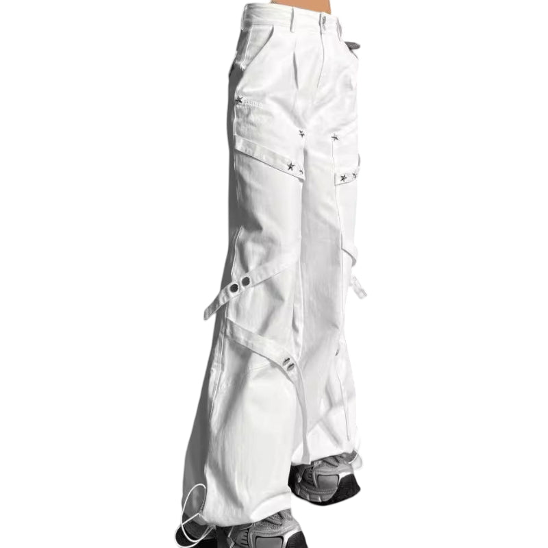 Women's Techwear Drawstring Wide-Leg Pants