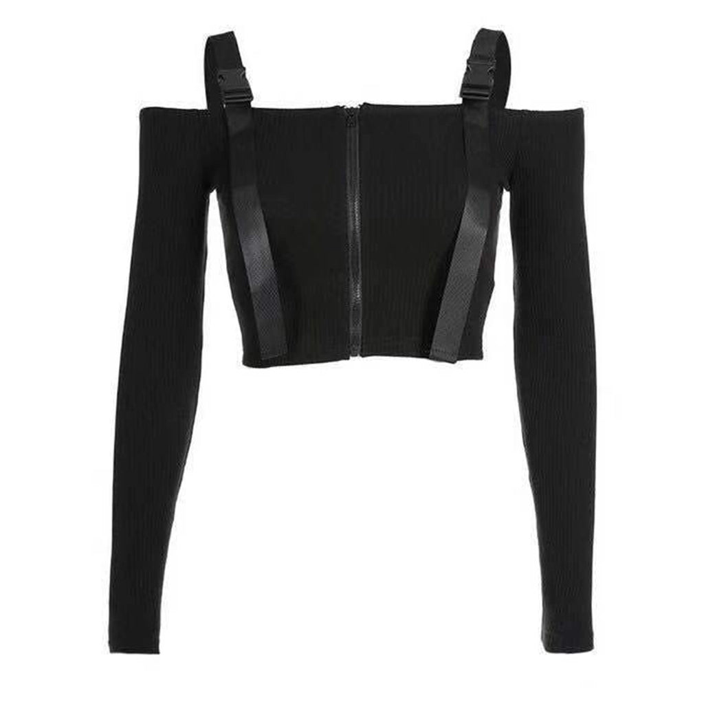 Tactical Off-Shoulder Top