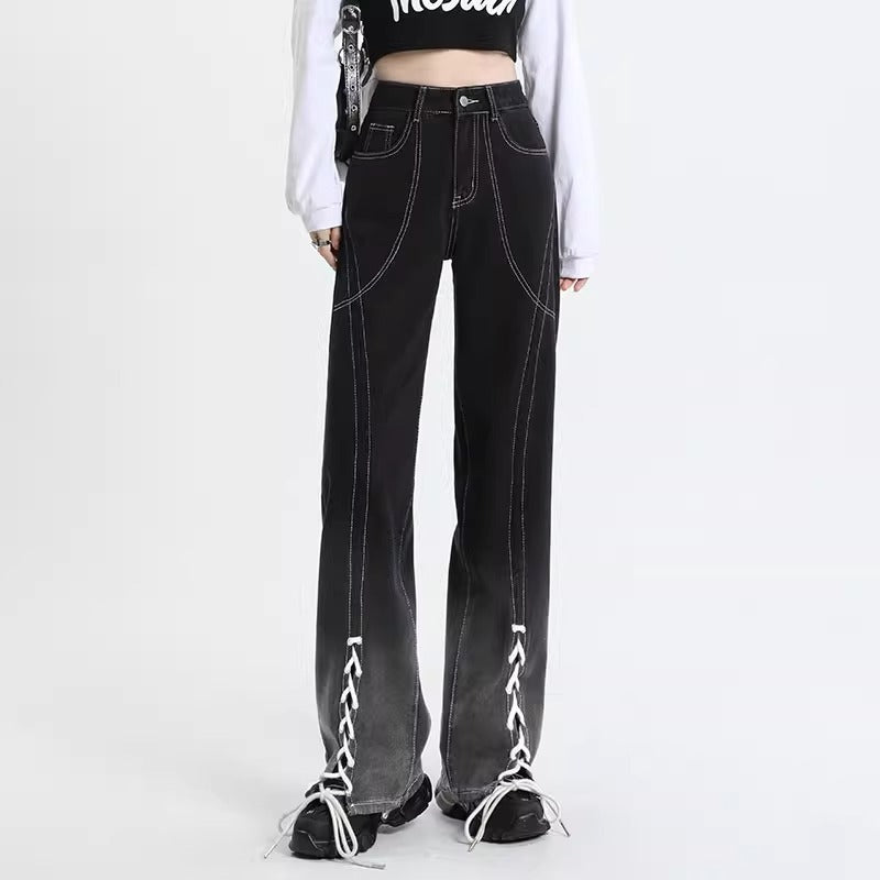 Women’s Wide-leg Techwear Belted Pants