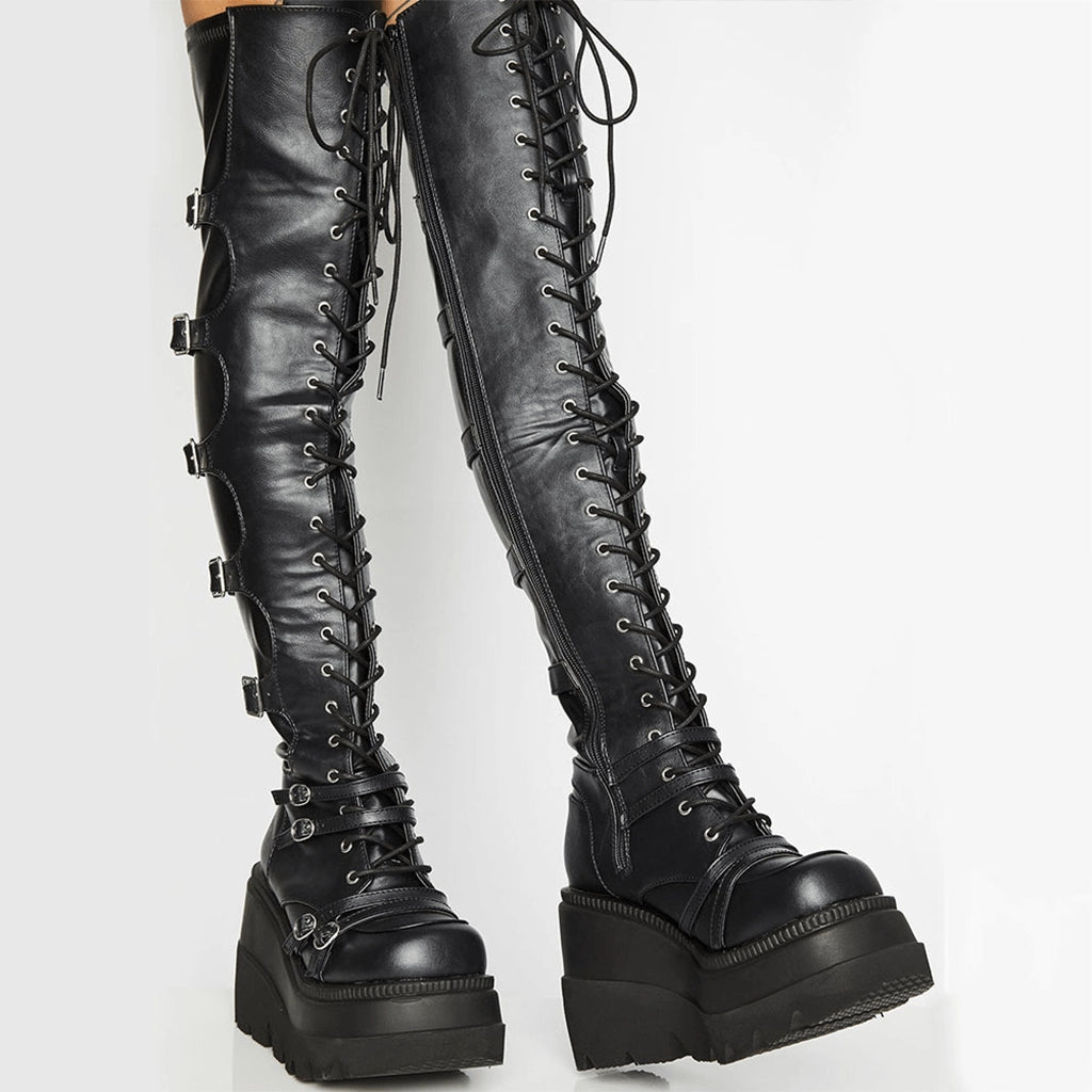 Gothic Thigh-High Boots