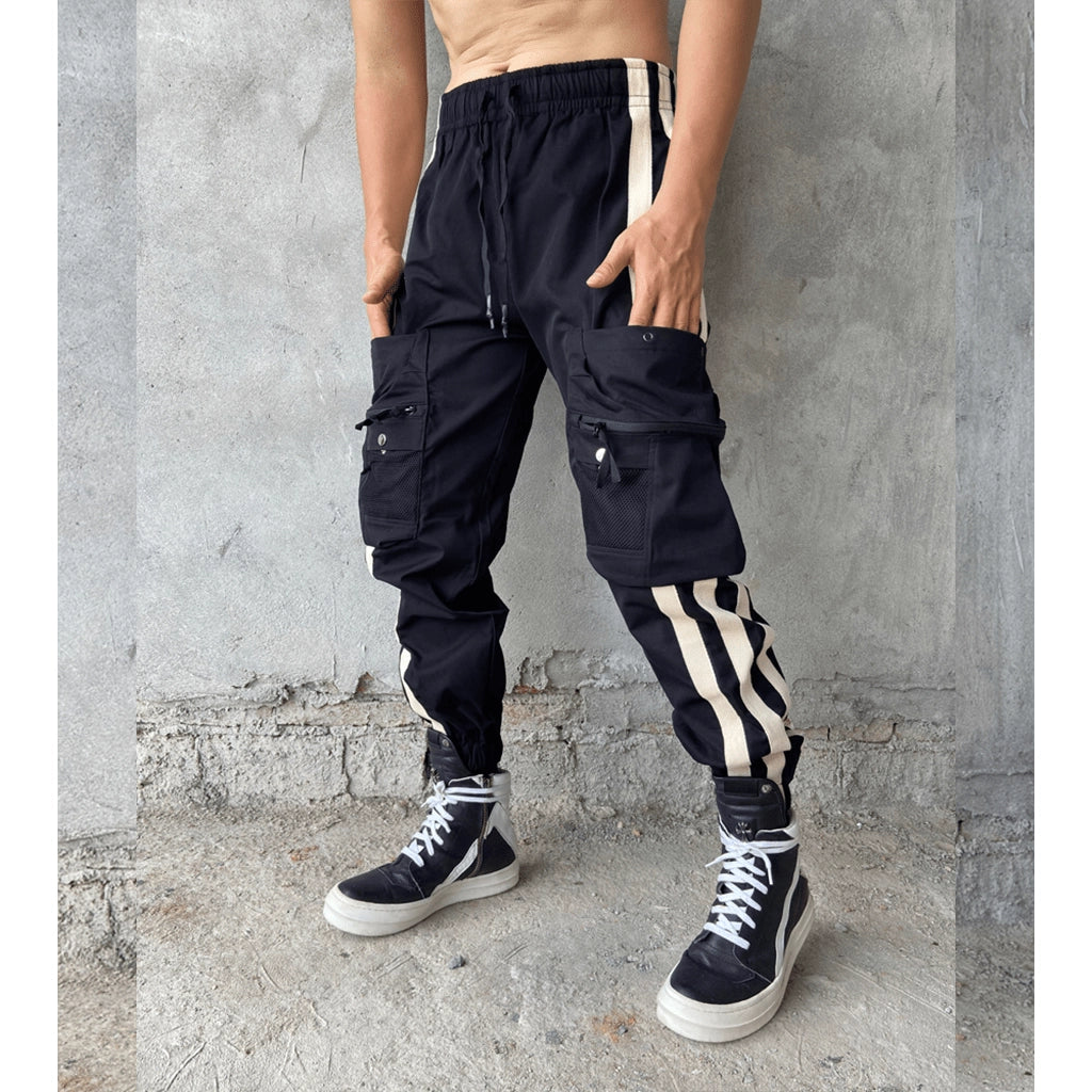 Striped Techwear Joggers