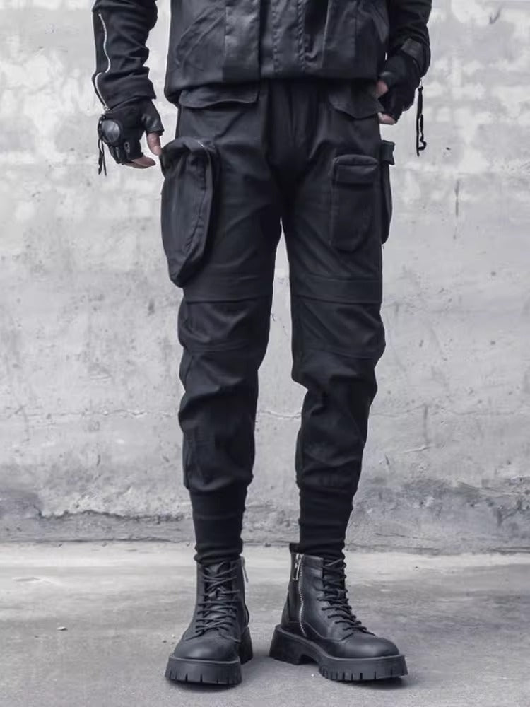 Black Slim Fit Cargo Pants