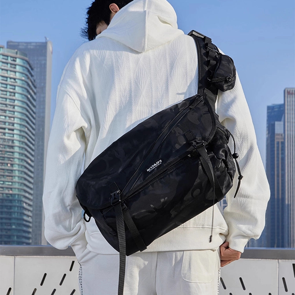 Black Camo Waterproof Crossbody Sling