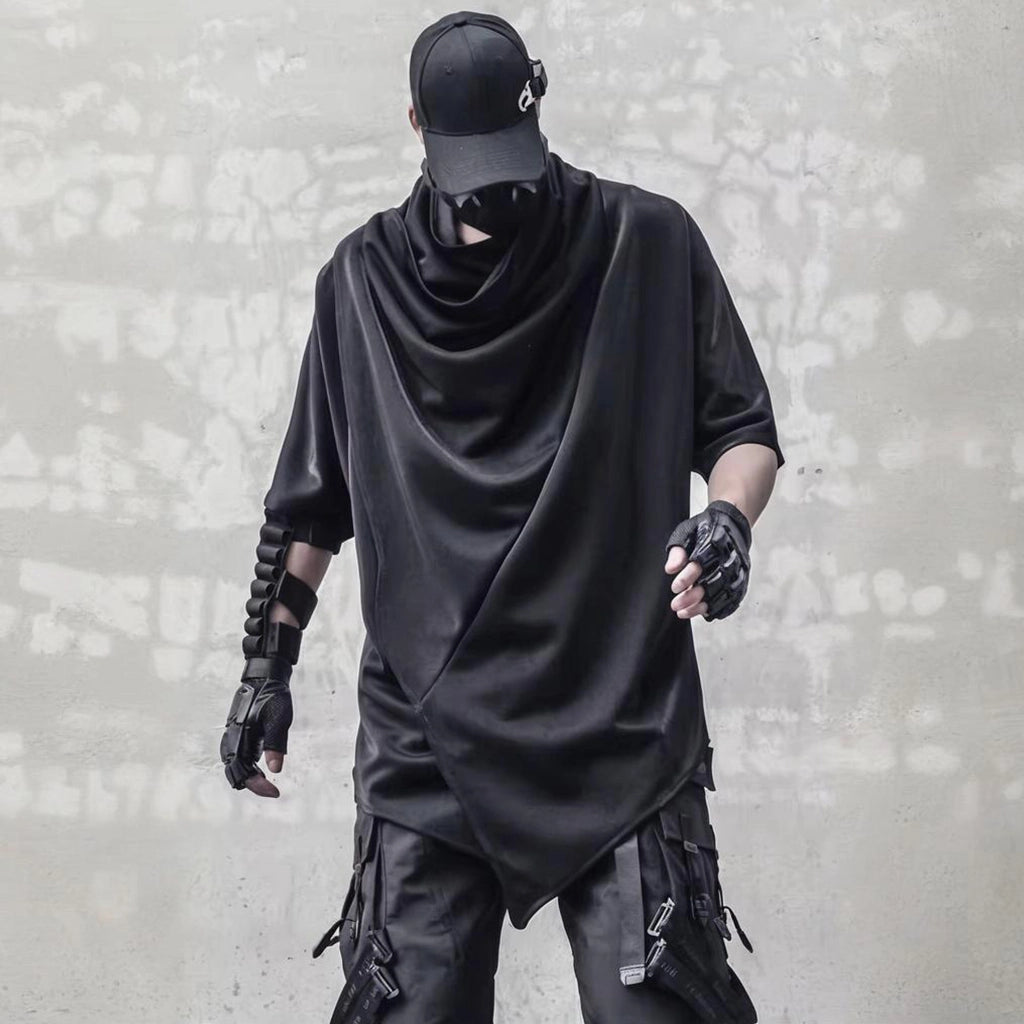 Futuristic Draped Tech Shirt