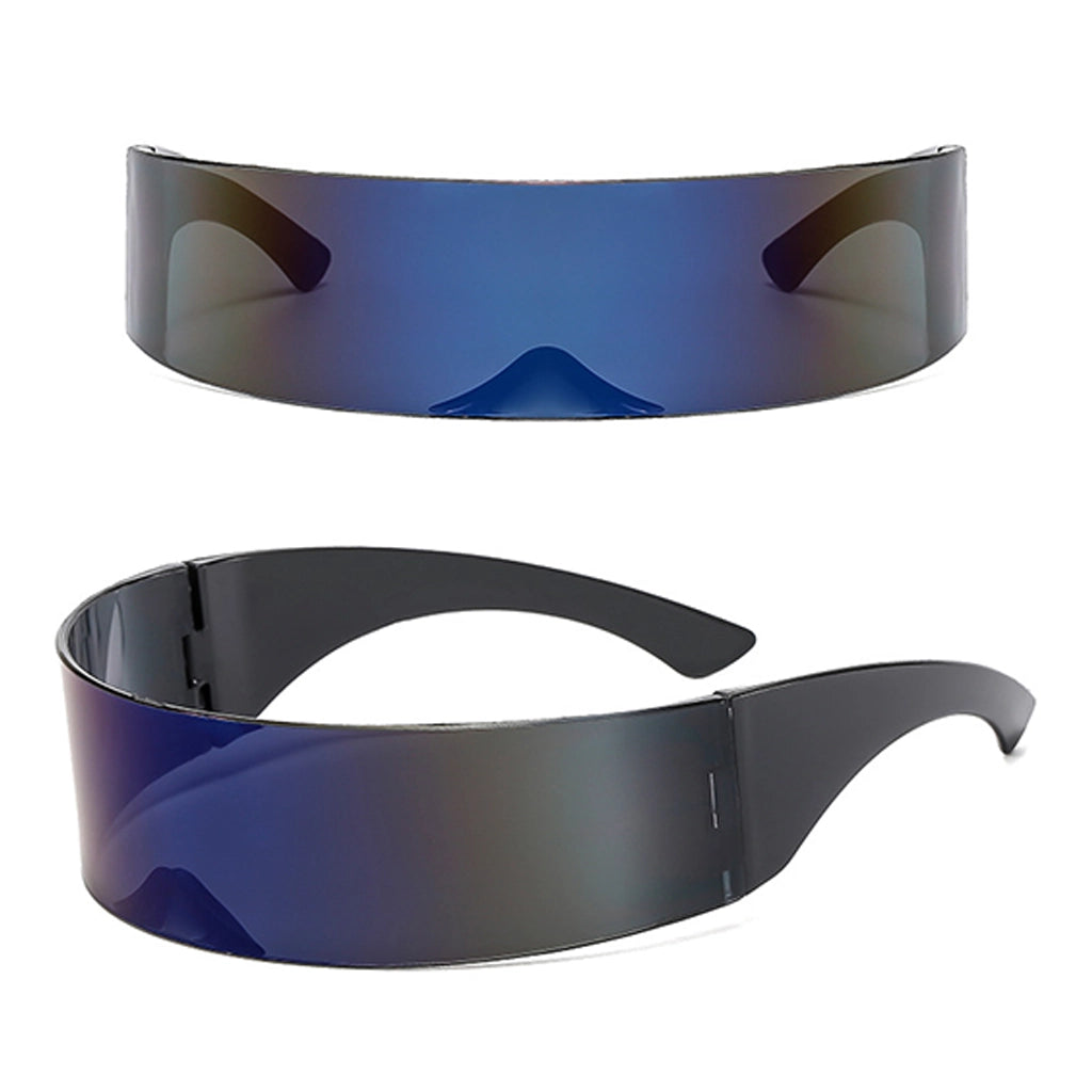 Cyberpunk Chrome Fashion Glasses