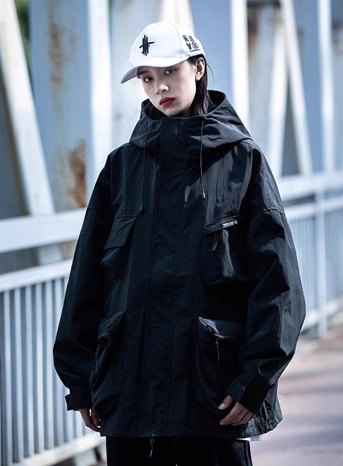 Hooded Cargo Techwear Jacket