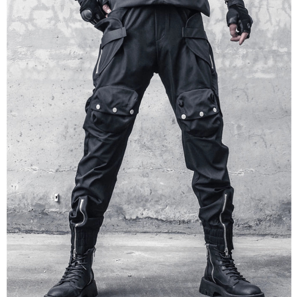 Black Cargo Techwear Pants