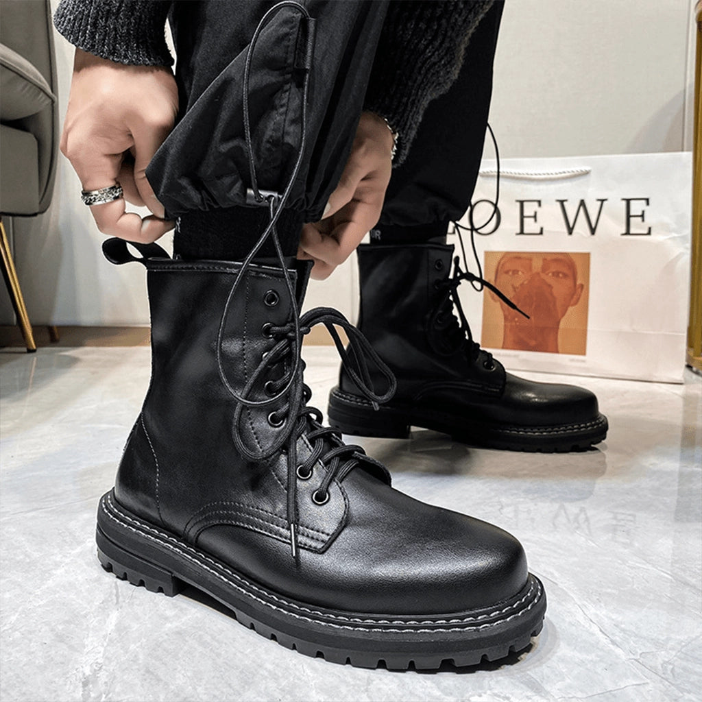 Oversize Leather Boots