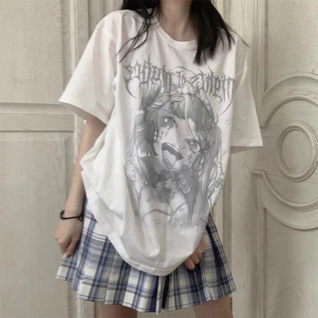 White Gothic Anime Tee