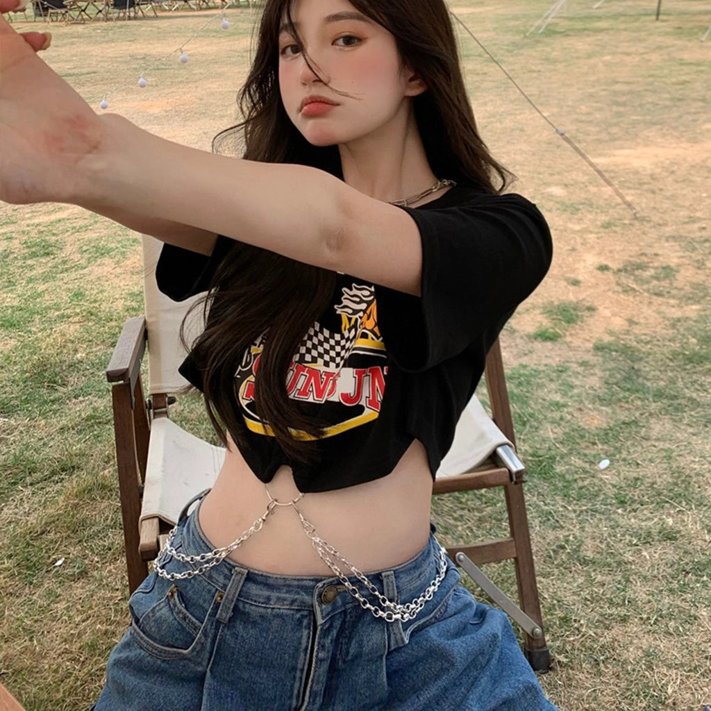 Racing Flame Crop Top