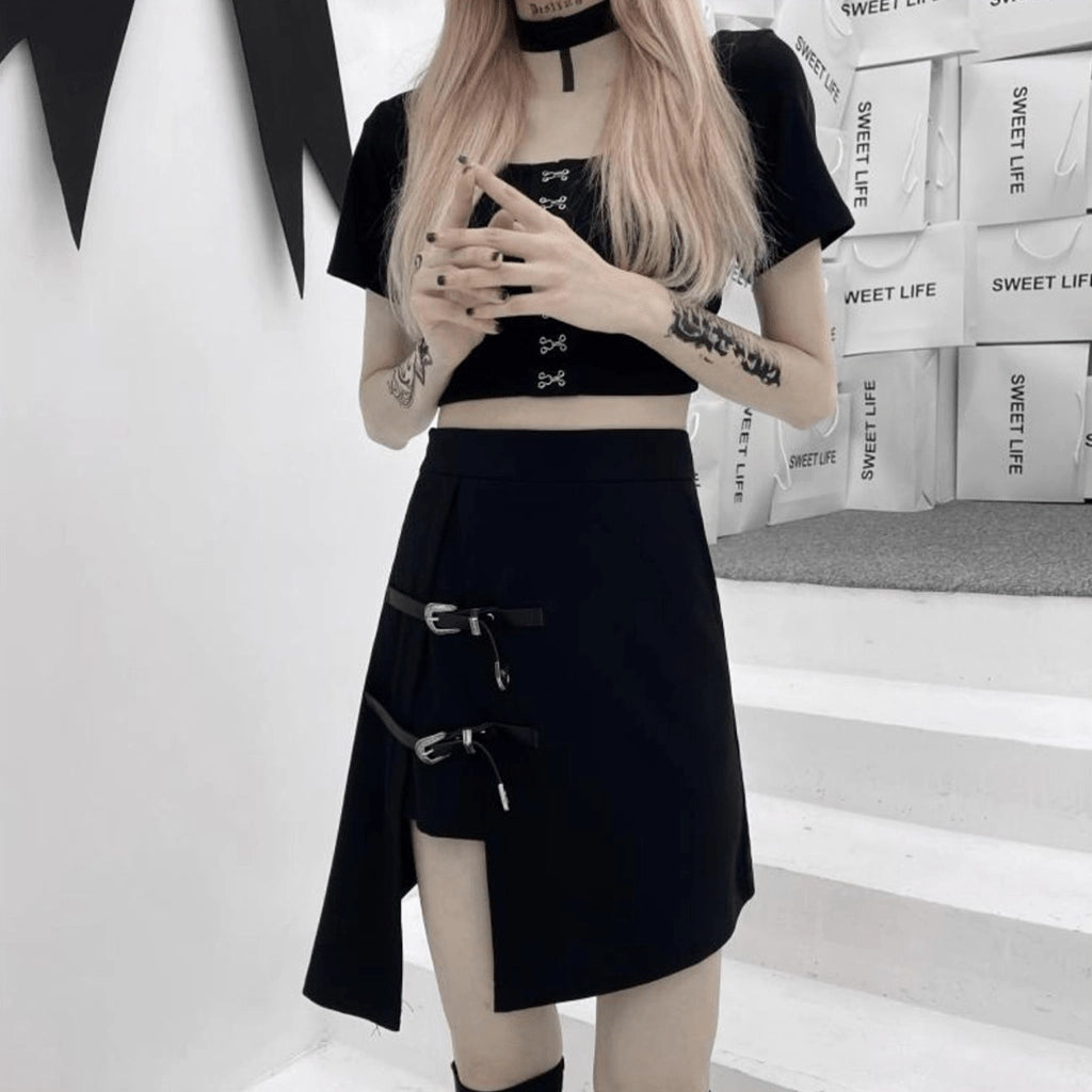 Asymmetrical Techwear Skirt