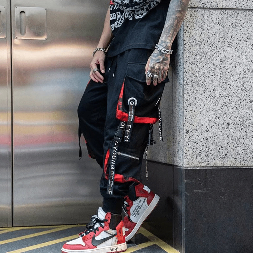 Red Camo Techwear Pants