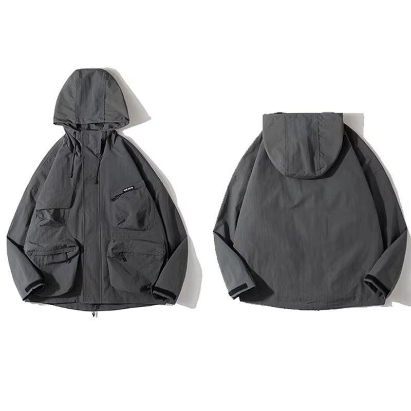 Hooded Cargo Techwear Jacket