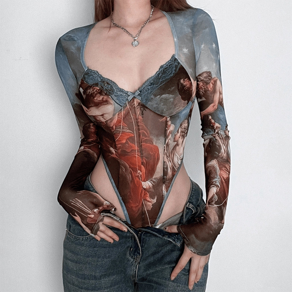 Renaissance Print Bodysuit