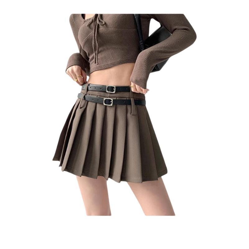 Pleated Mini Skirt