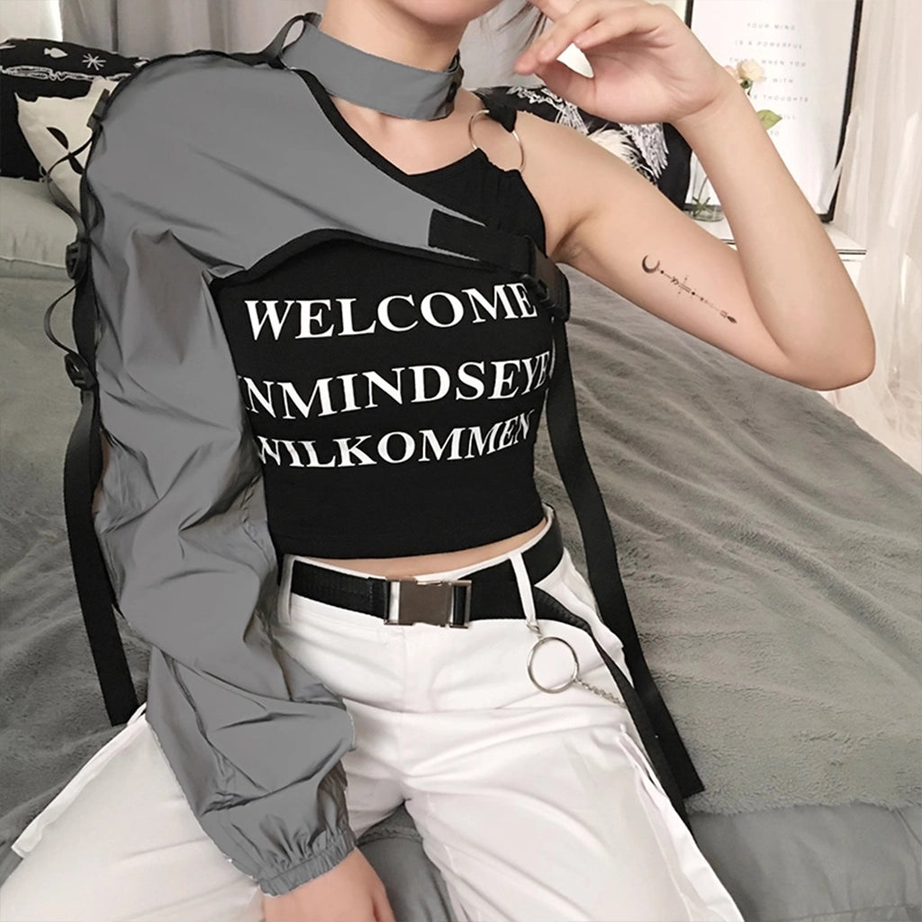 Tactical Buckle Crop Top