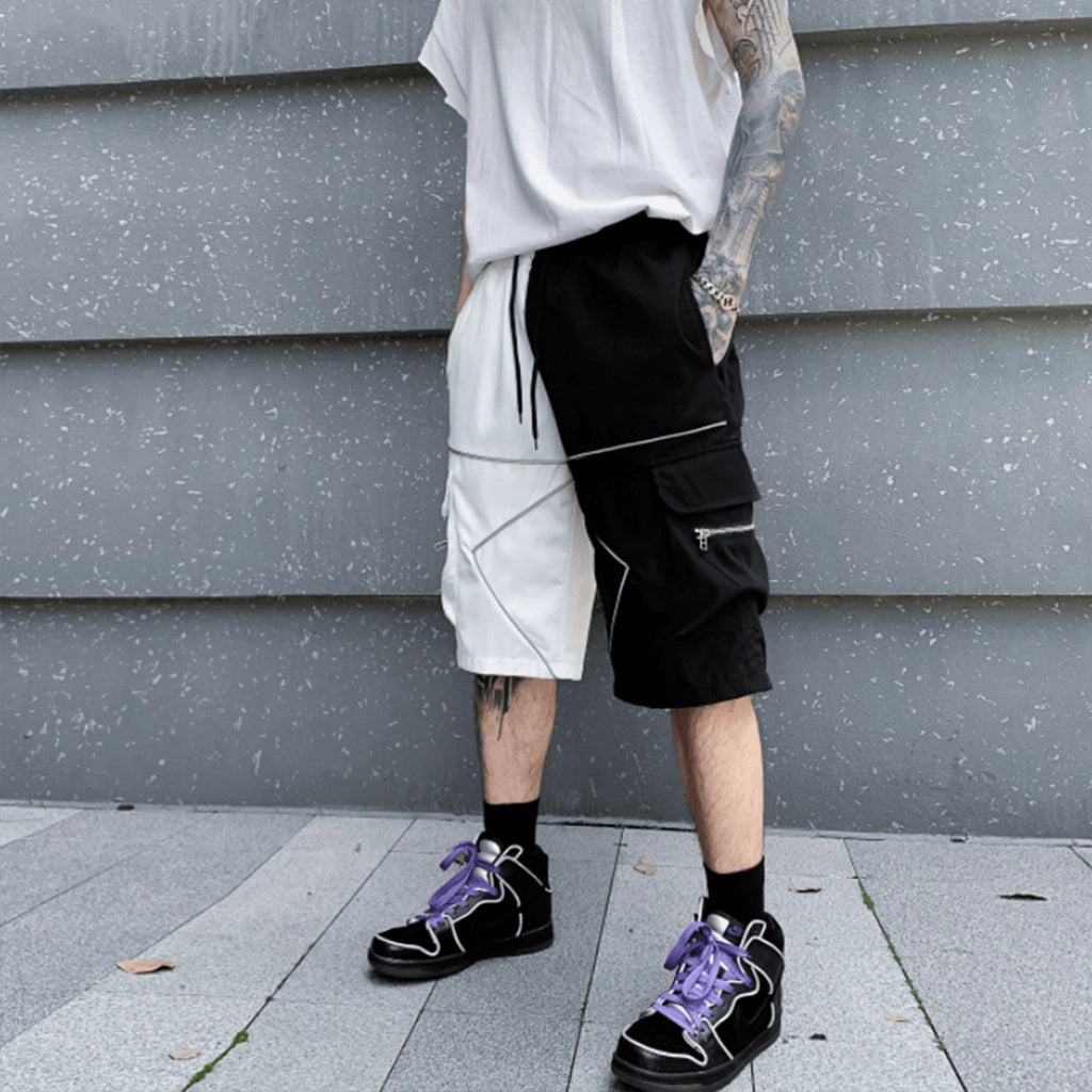 Black White Tech Shorts