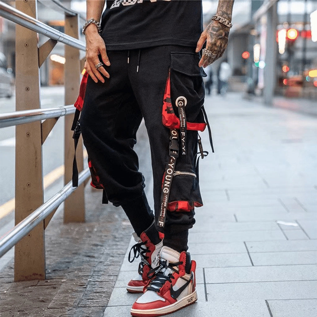 Red Camo Techwear Pants