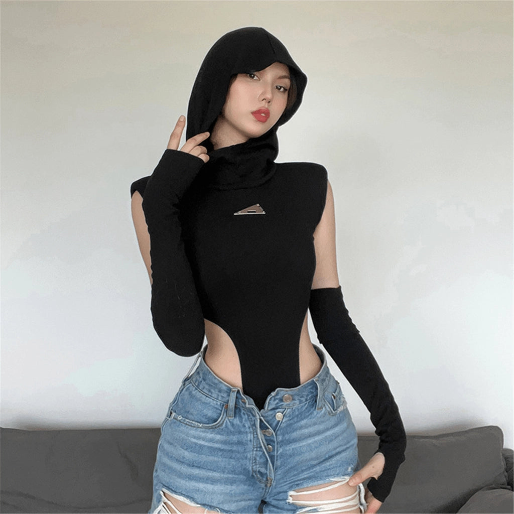 Streetwear Hooded Bodysuit