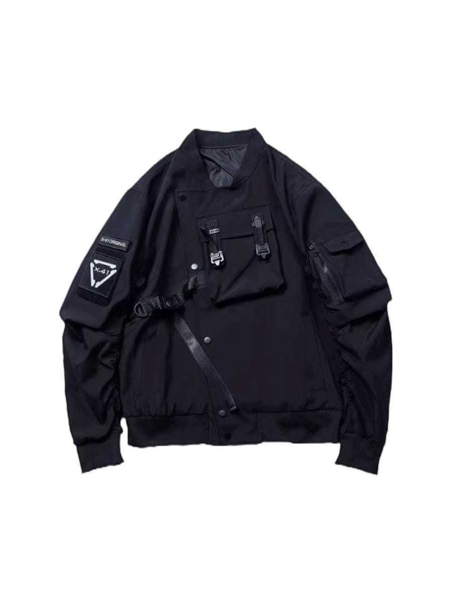 Techwear Bomber Cargo Jacket