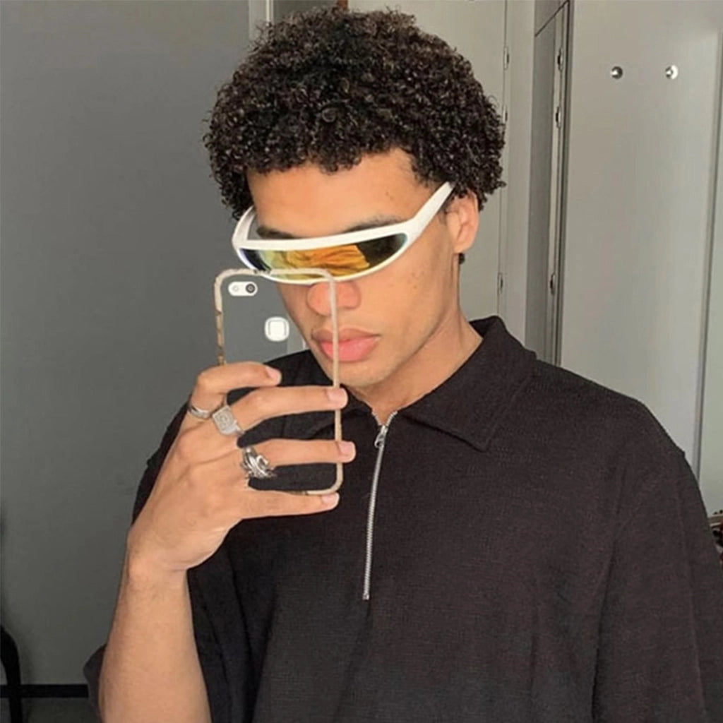 Cyberpunk Wraparound Tech Glasses