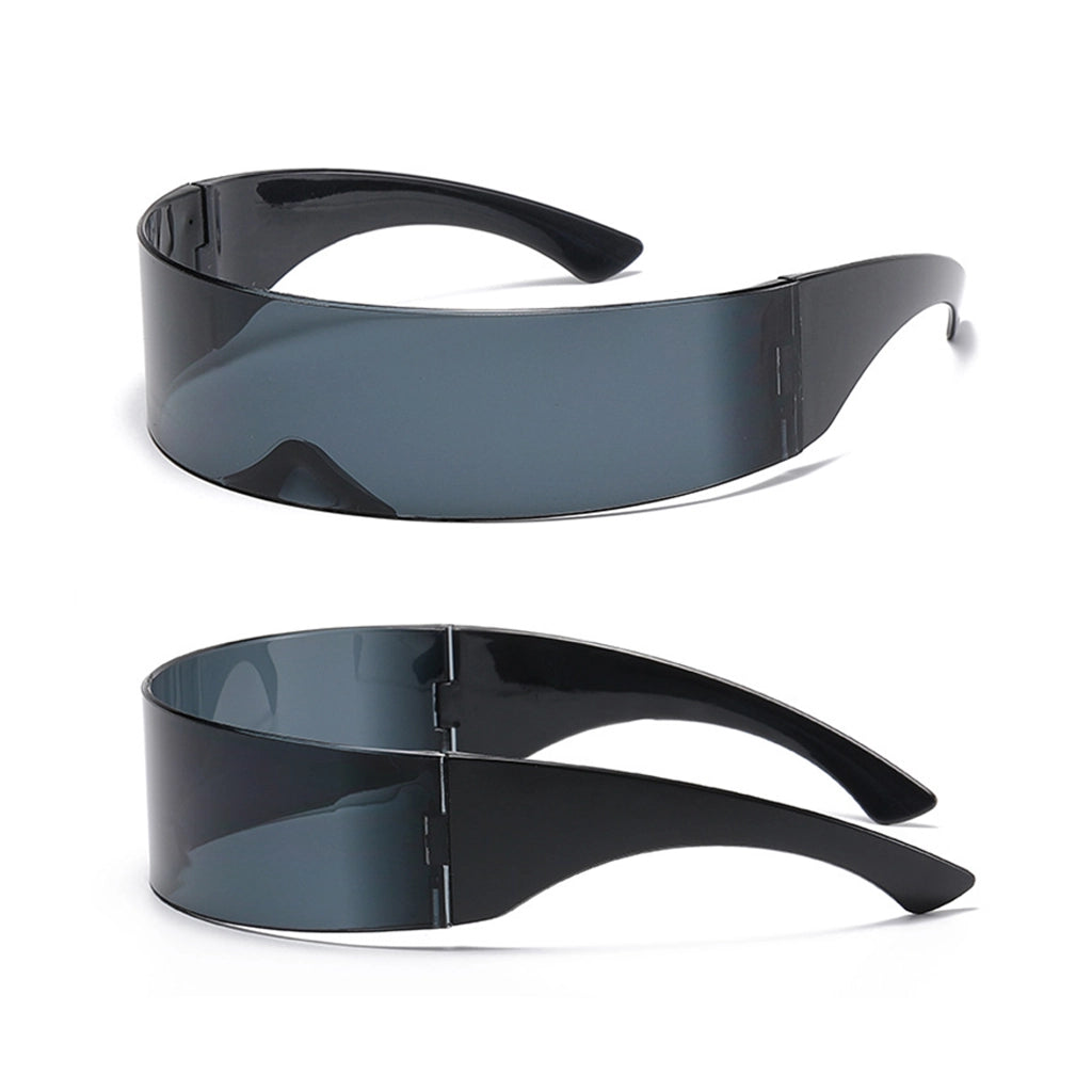 Cyberpunk Chrome Fashion Glasses