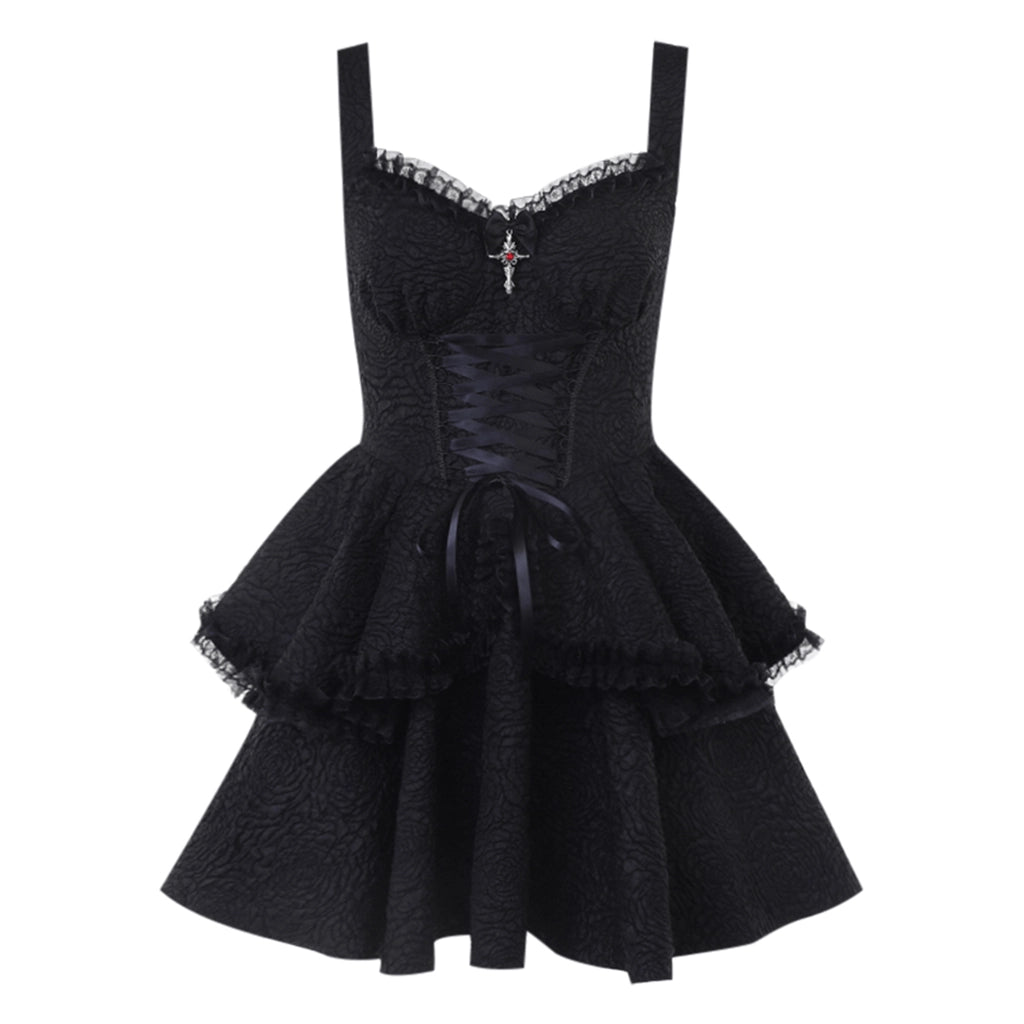 Gothic Black Corset Dress