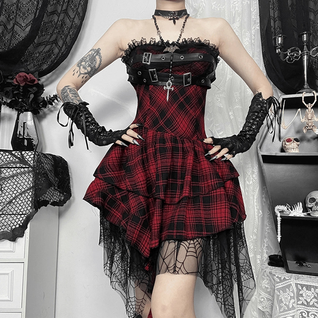 Punk Rock Tartan Dress