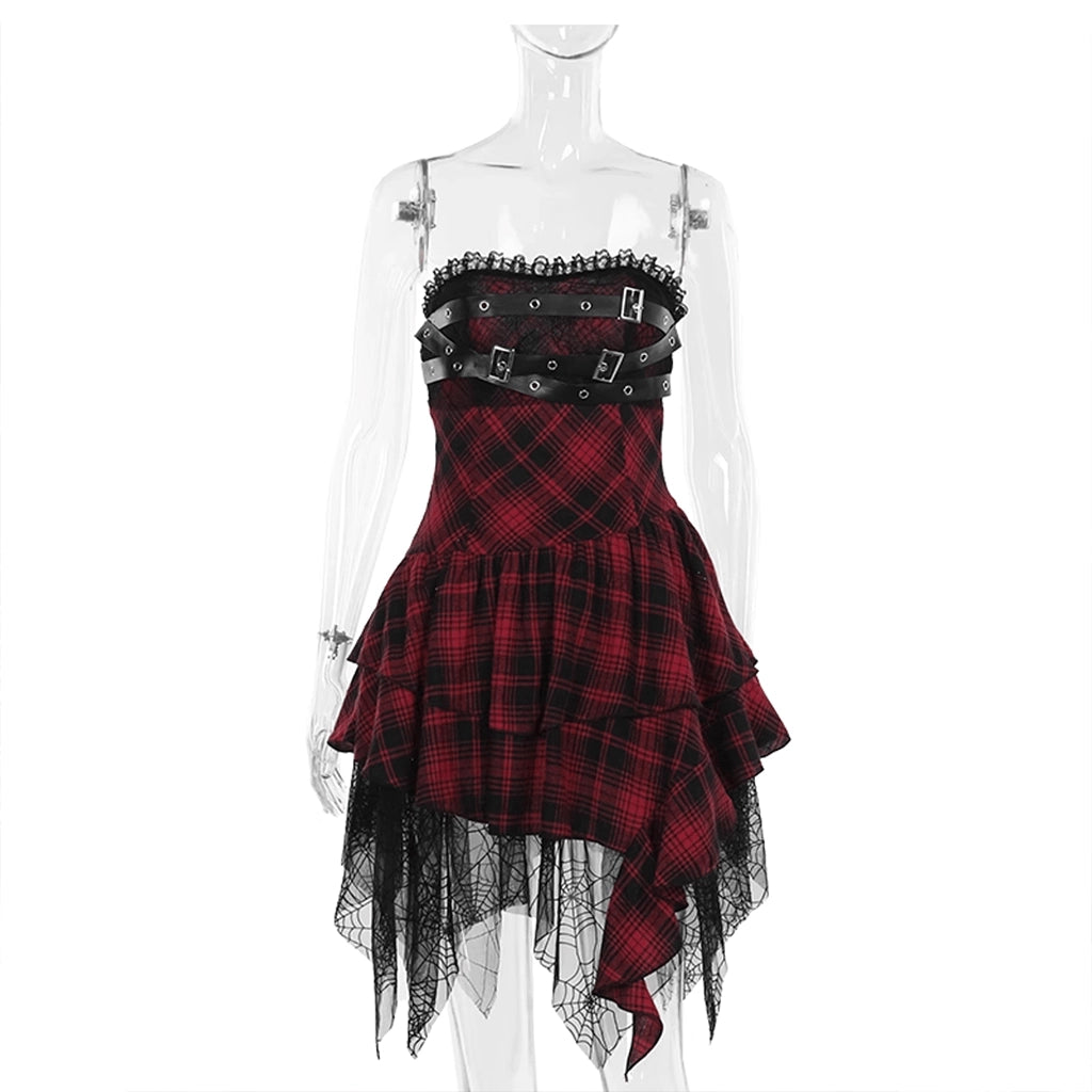 Punk Rock Tartan Dress