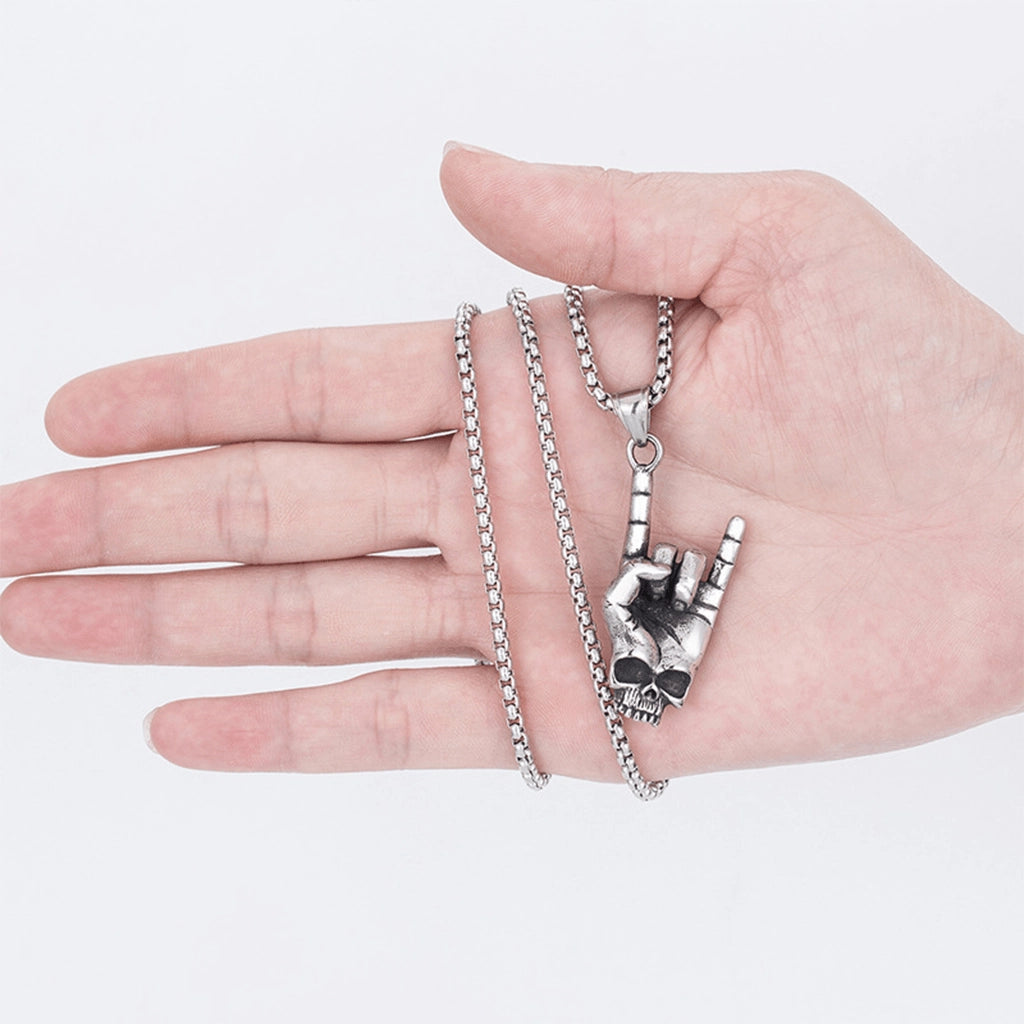 Rock Gesture Necklace