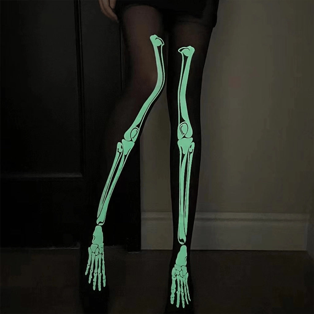 Glow Skeleton Stockings