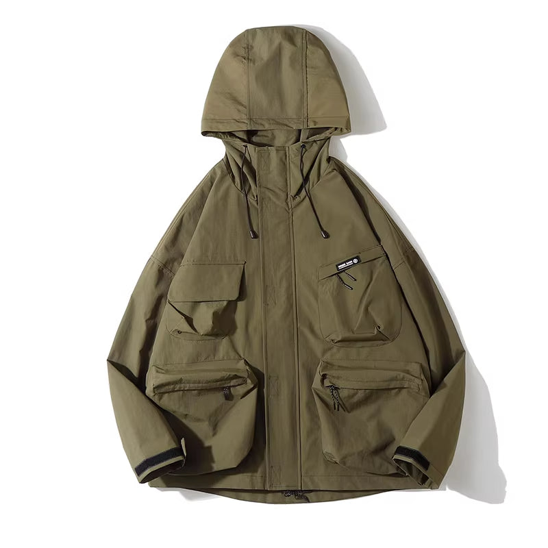 Hooded Cargo Techwear Jacket